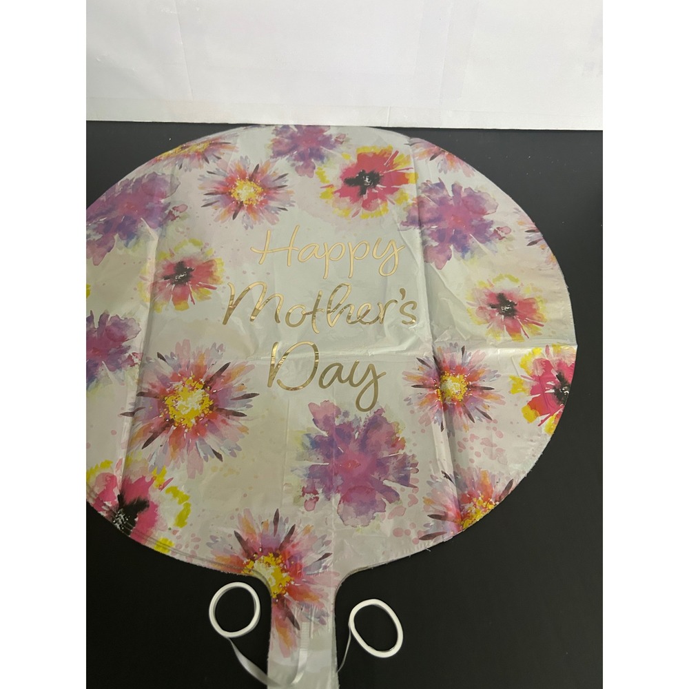 Mylar Balloon Mother's Day Floral Script Watercolor Kaleidoscope 18" Round x 5 - Picture 2 of 6